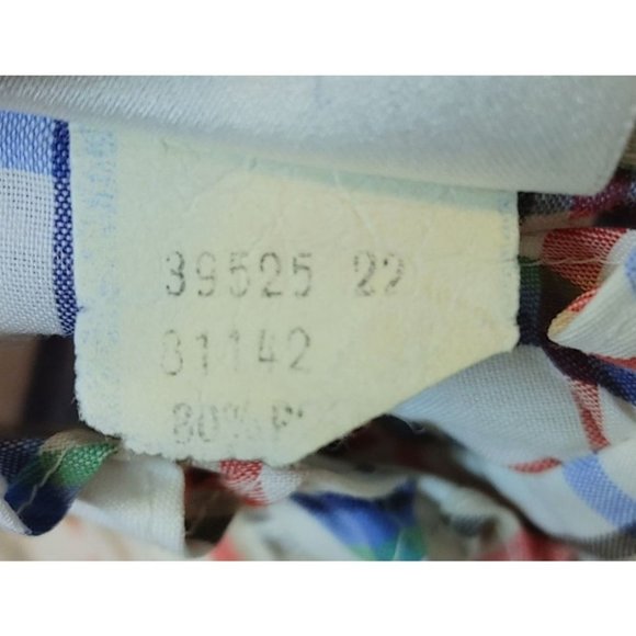 KORET Womens 12 Red Blue Checkered Ruffle Front Button Up Shirt Ruffle Sleeves - Picture 4 of 4